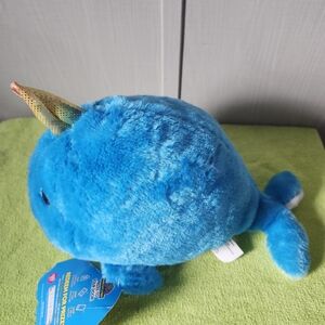 Blue Plush Narwhal Toy